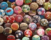 100 Japanese Paper 1 Inch Button Assortment - Great Wedding/Party Favors