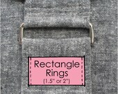 Rectangle Rings Set of 2 Nickel Plated