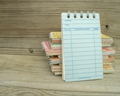 Blue Library Card Notebook -- Librarian Gift, Library Checkout Card, Pocket Journal