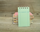 Green Library Card Notebook -- Librarian Gift, Teacher Gift, Checkout Card, Upcycled Journal