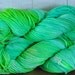Hand Dyed Superwash BFL Wool DK Sport Yarn - Aqua Lime