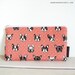Flat pencil case/make-up case - French bulldog (salmon)
