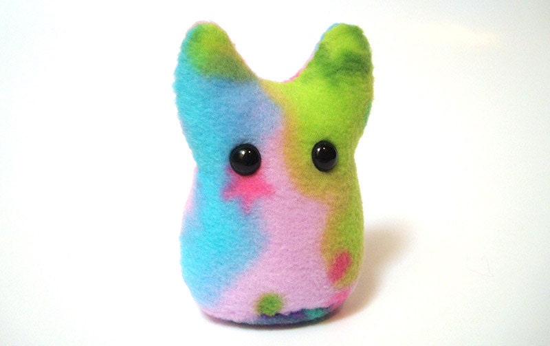 Weird Plush -- Colorful Something -- Stuffed Monster -- Pink, Green, Blue, Purple