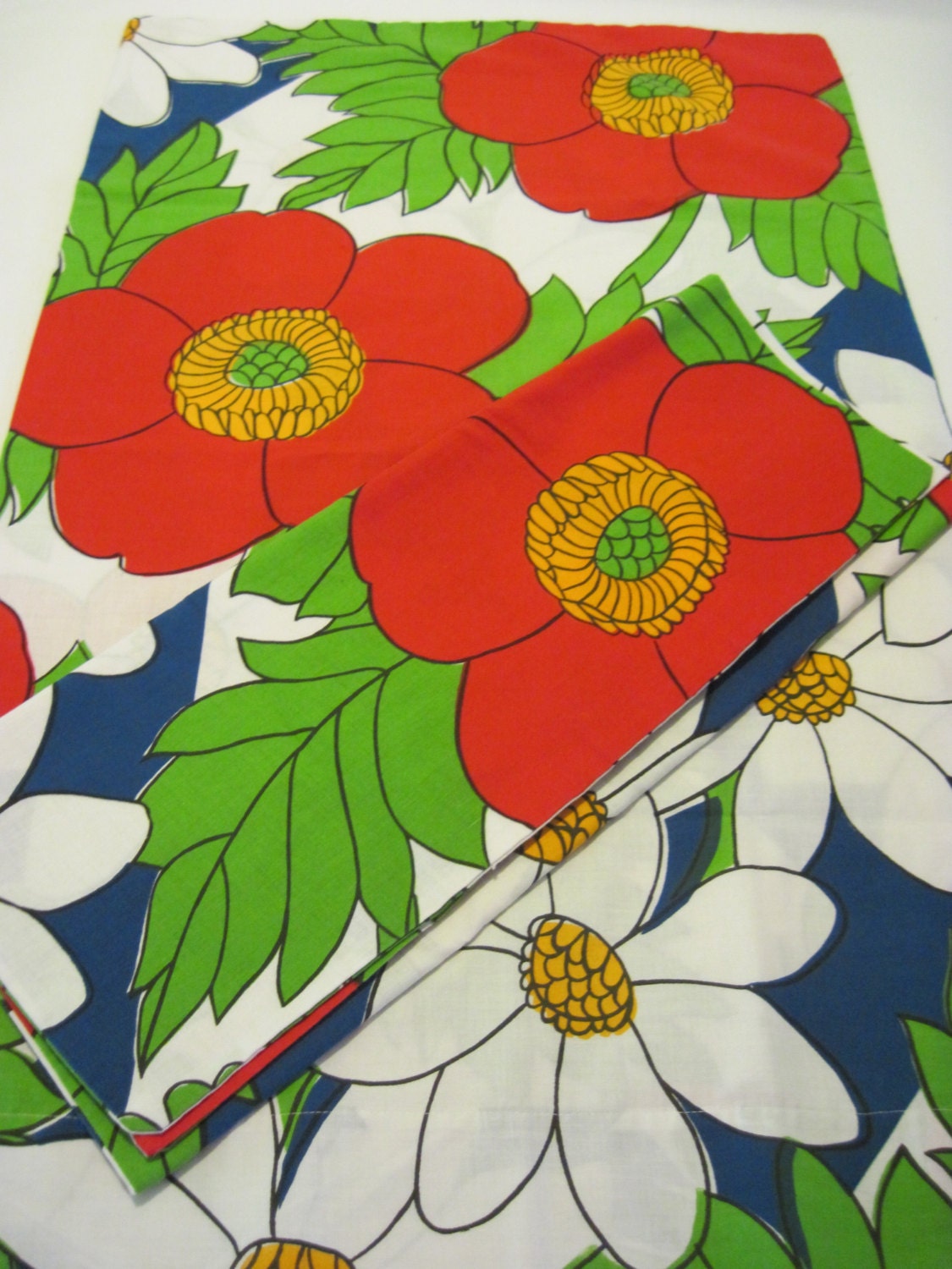 Bright Red Yellow Blue and Green Pillow Cases