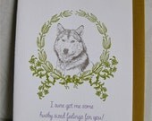 Husky Sized Feelings Card