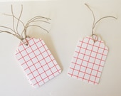 5-Pack Graph Paper gift tags