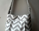 Zig Zag in Ash/White - Market Tote