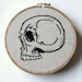 Skull Hoop Art Hand Embroidered Wall Decor