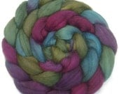 Handpainted Superwash Merino Nylon 80/20 Sock Roving - 4 oz. ENCHANTED - Spinning Fiber