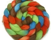 Handpainted Superwash Merino Nylon 80/20 Sock Roving - 4 oz. CYNDI'S SUITCASE - Spinning Fiber