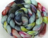 Floating petals -- dyed merino tencel top / roving (4.2 oz.)