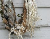 Whimsy Grizzly 2- hand spun rustic art yarn