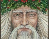 The Holly King - Pagan Winter Solstice God 8x10 Print