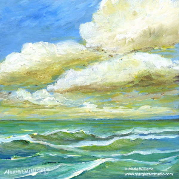 Rough Waters / Seascape Waves / Original Acrylic by Maria Williams