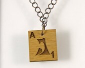 Klingon Scrabble Letter A Necklace