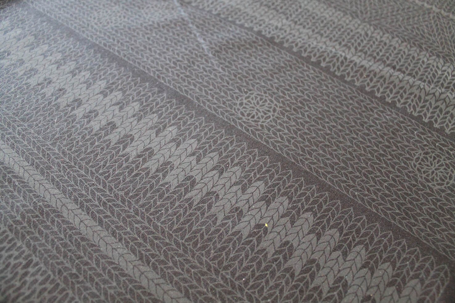 NEW Knit Sampler in Dark Grey on Black