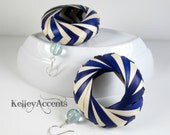 Natural & Blue Weave Earrings