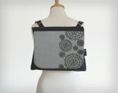 Backpack- Grey Linen Dahlia Print - Bag Canvas Screen Print