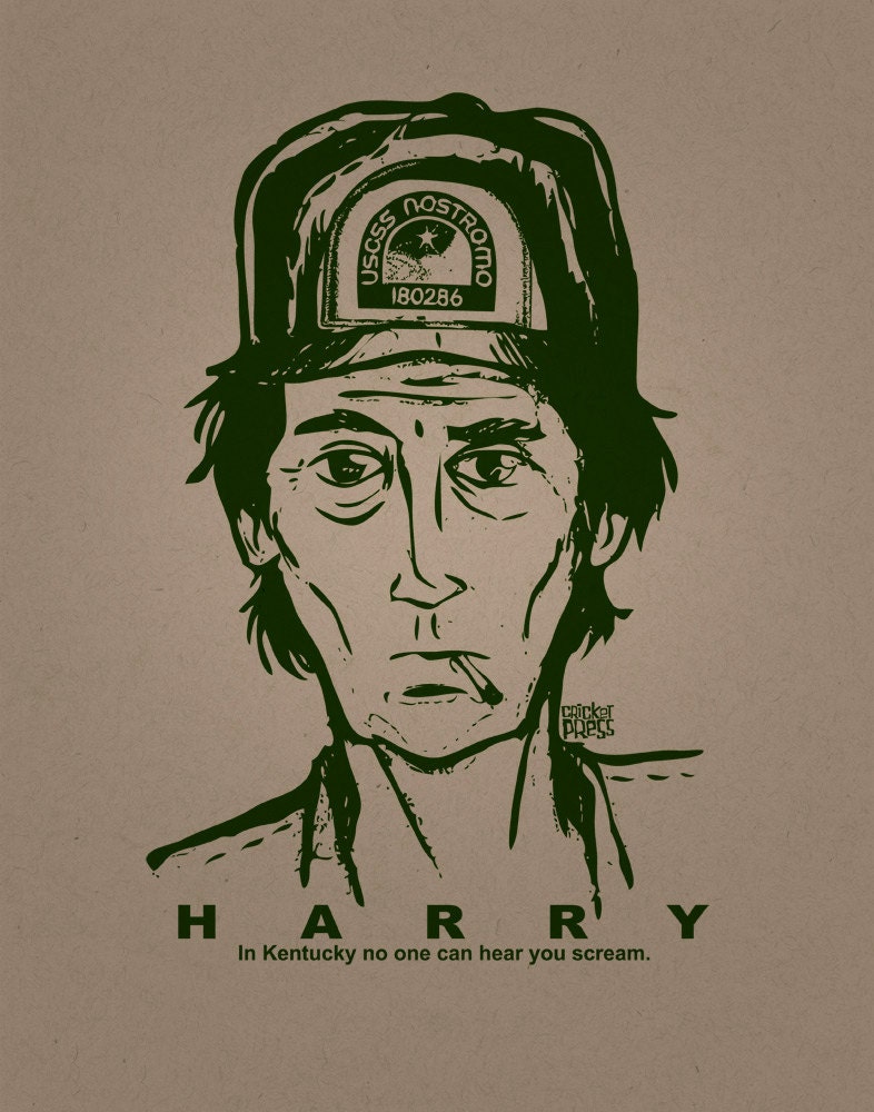 Harry Dean Stanton - Alien Original Screenprint
