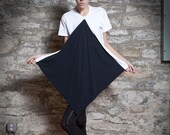 classic diamond tee white-black