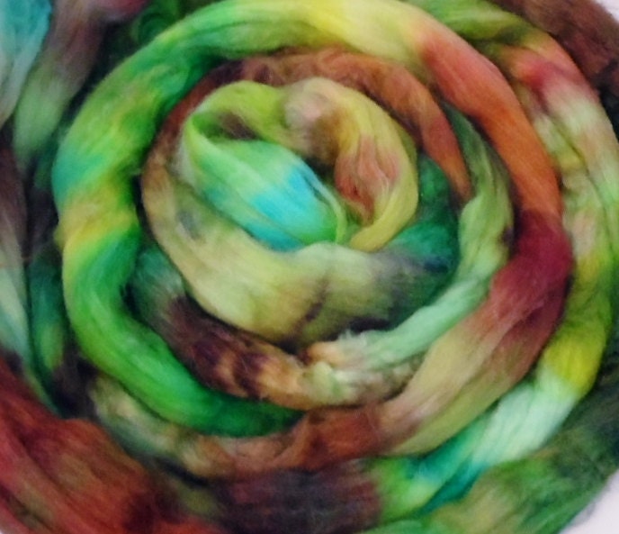 PATINA  - Ravishing 50/50 merino silk top 4 ozs.