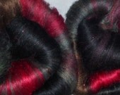 RED SILK KIMONO - alpaca silk merino bfl polwarth batts 4 ozs