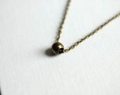 Brass Bead Necklace // Simple Minimalist Necklace // Unisex Men Women
