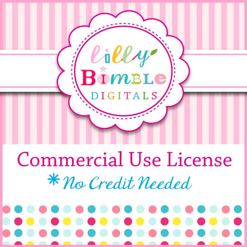 Lilly Bimble Commercial Use License for Clip Art and Digital Papers Il_570xn