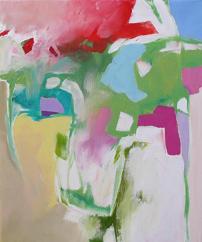 MOVING SALE - Abstract Painting Original Art Modern Expressionist Bold Bright  Non Objective Acrylic Painting on Canvas by Linda Monfort