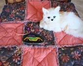Cat Bed In Peach And Brown