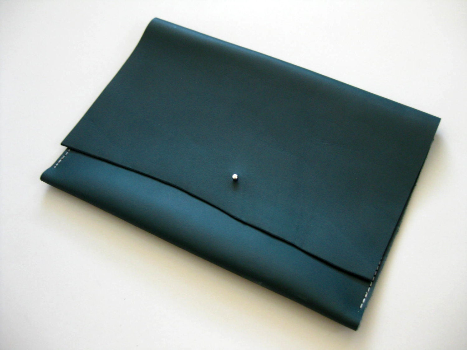 iPad case - Smooth pine green leather
