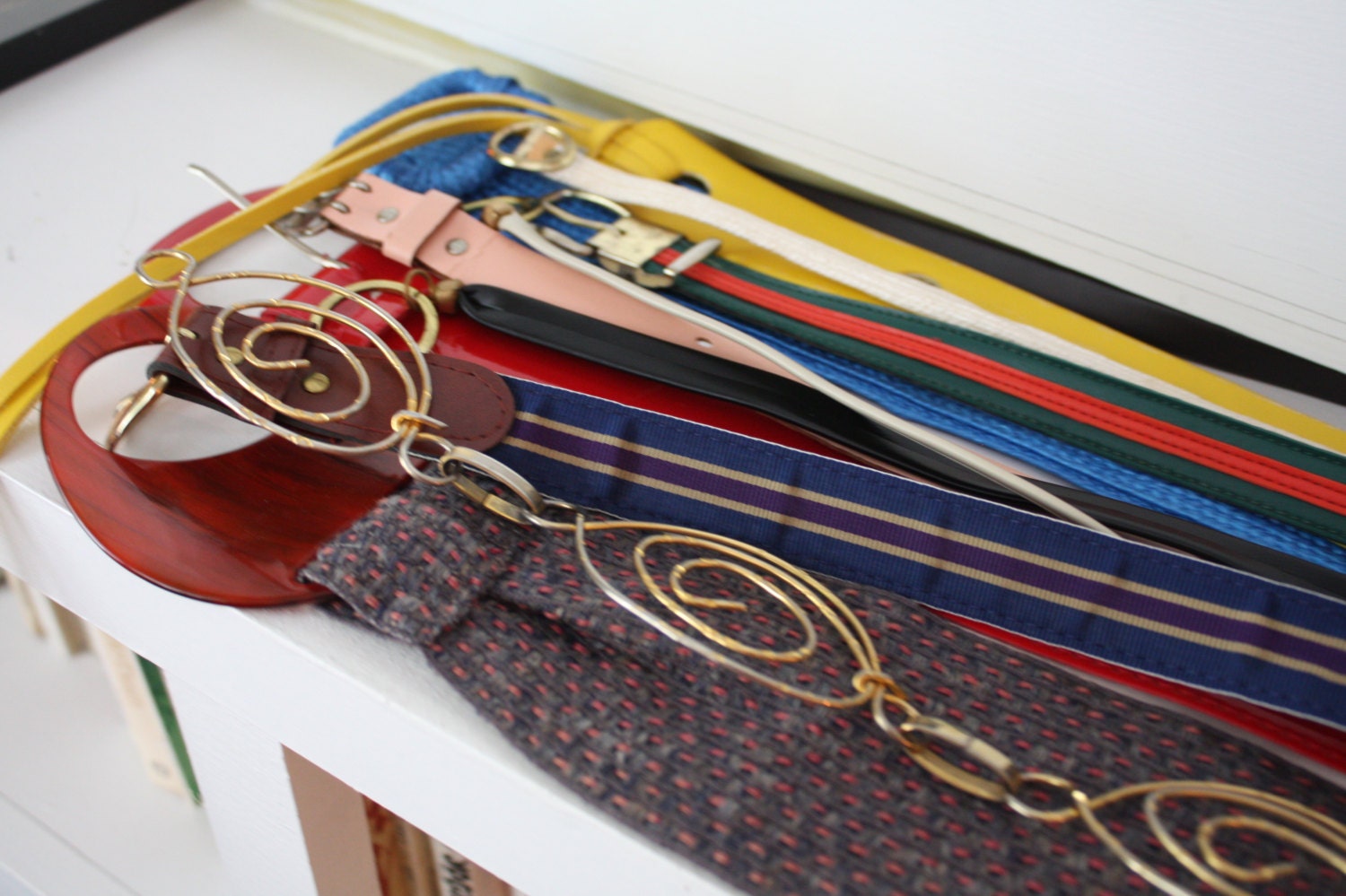 Twelve Vintage Belts.  Fred Rothschild.  Gutos.  Metal.
