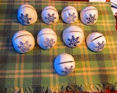 9 hand made with love ceramic snow flake photo holders WINTER CLEARANCE SALE