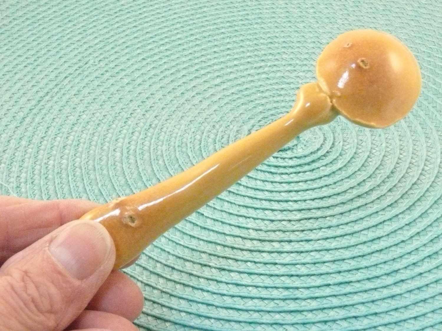 Ceramic spoon for salt, sugar, spices - handmade teaspoon - ready to ship in your choice of color