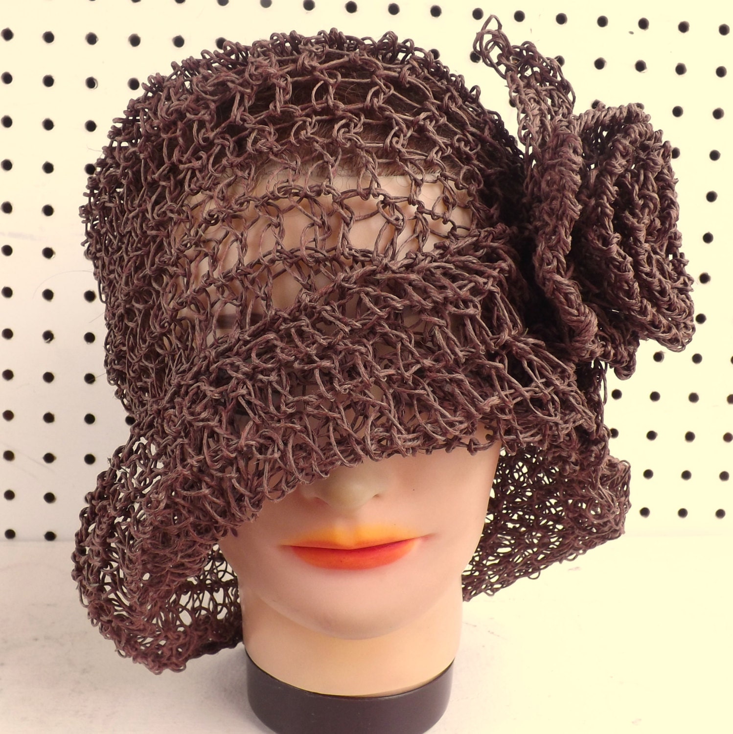 Instant Download Crochet Pattern PDF for the Straw Hat - OMBRETTA Crochet Cloche Hat - Permission To Sell