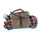 The Musette in Tan Waxed Canvas
