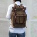The Camper Satchel in Red Waxed Canvas