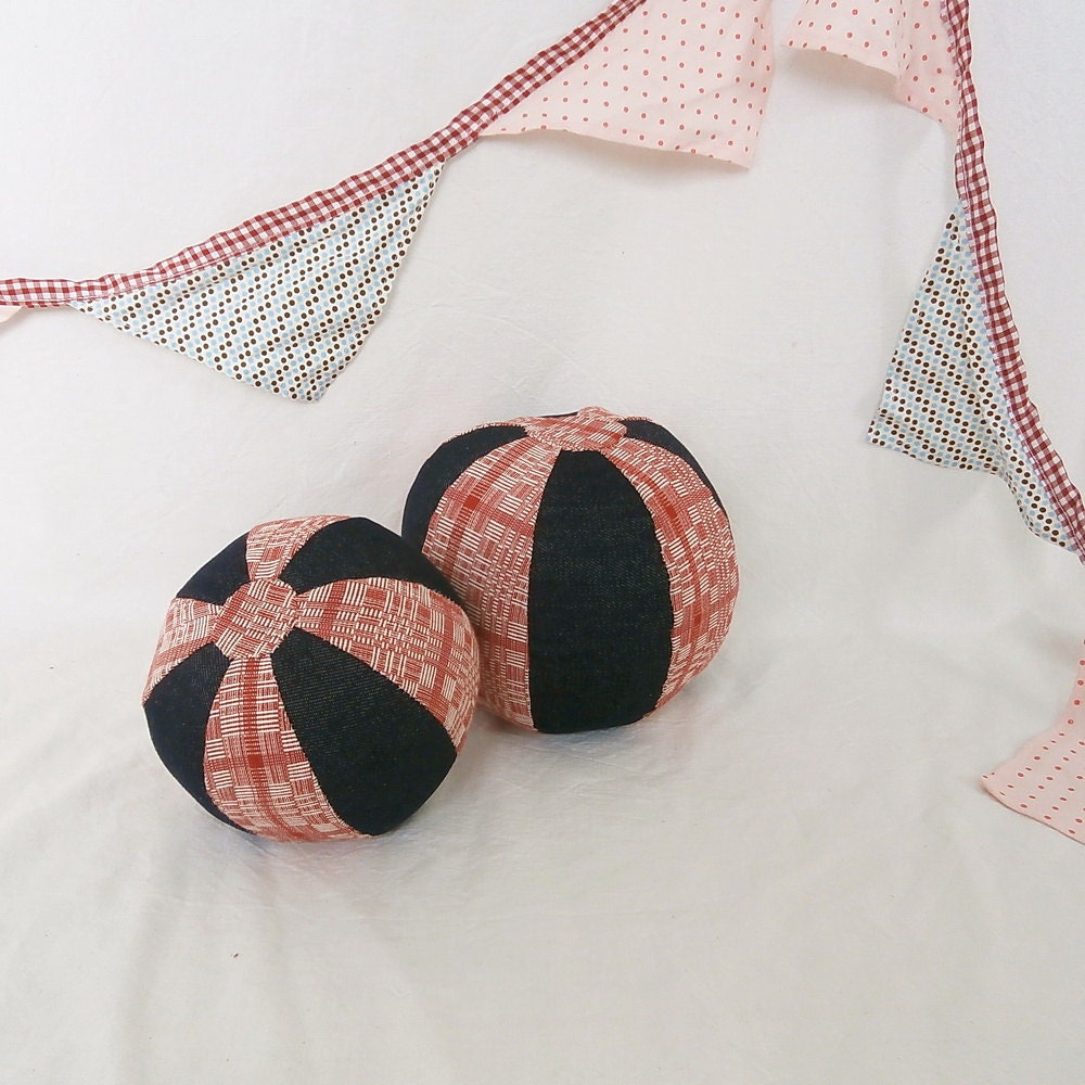 Plush Denim Ball, small
