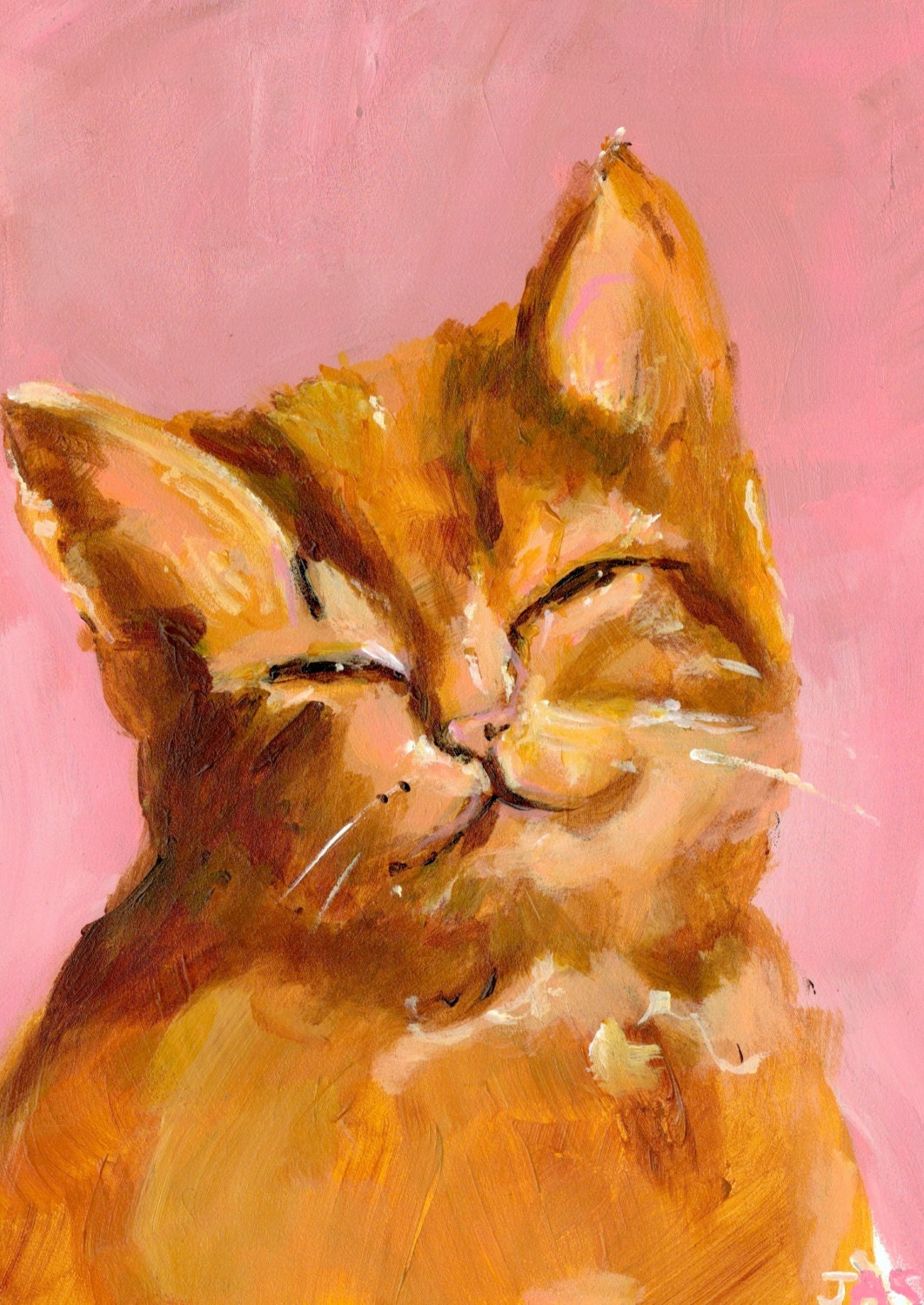 The Face of a Liar Original Cat Painting