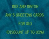 Handmade Card  Mix and Match All Occasion Set of 5 Sale You Pick