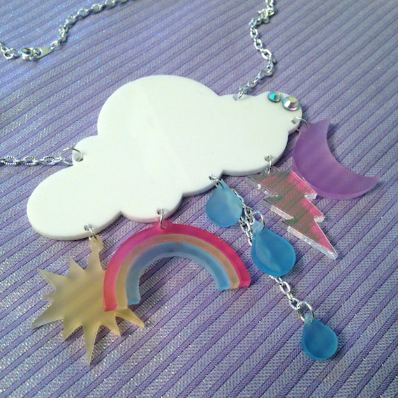 Acrylic Cloud Necklace