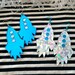 Rocket Ship Earrings in Mirror Blue or Confetti Acrylic