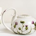 Hand Painted Ceramic Tea Set -  Thistles, Botanical Collection
