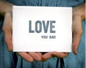 LOVE YOU DAD - one flat letterpress card (1ct)