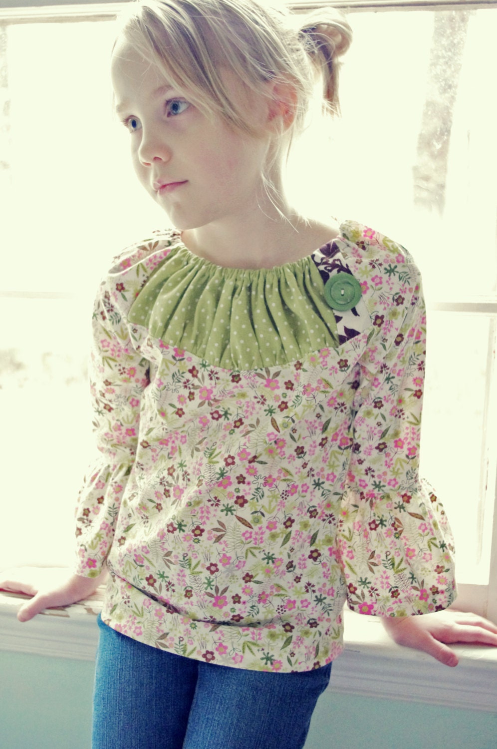 PDF The "Juliette" TOP & DRESS Sewing E-Pattern and Detailed Tutorial...sizes 2-12 years