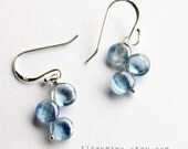 Dewdrops - kyanite earrings in silver