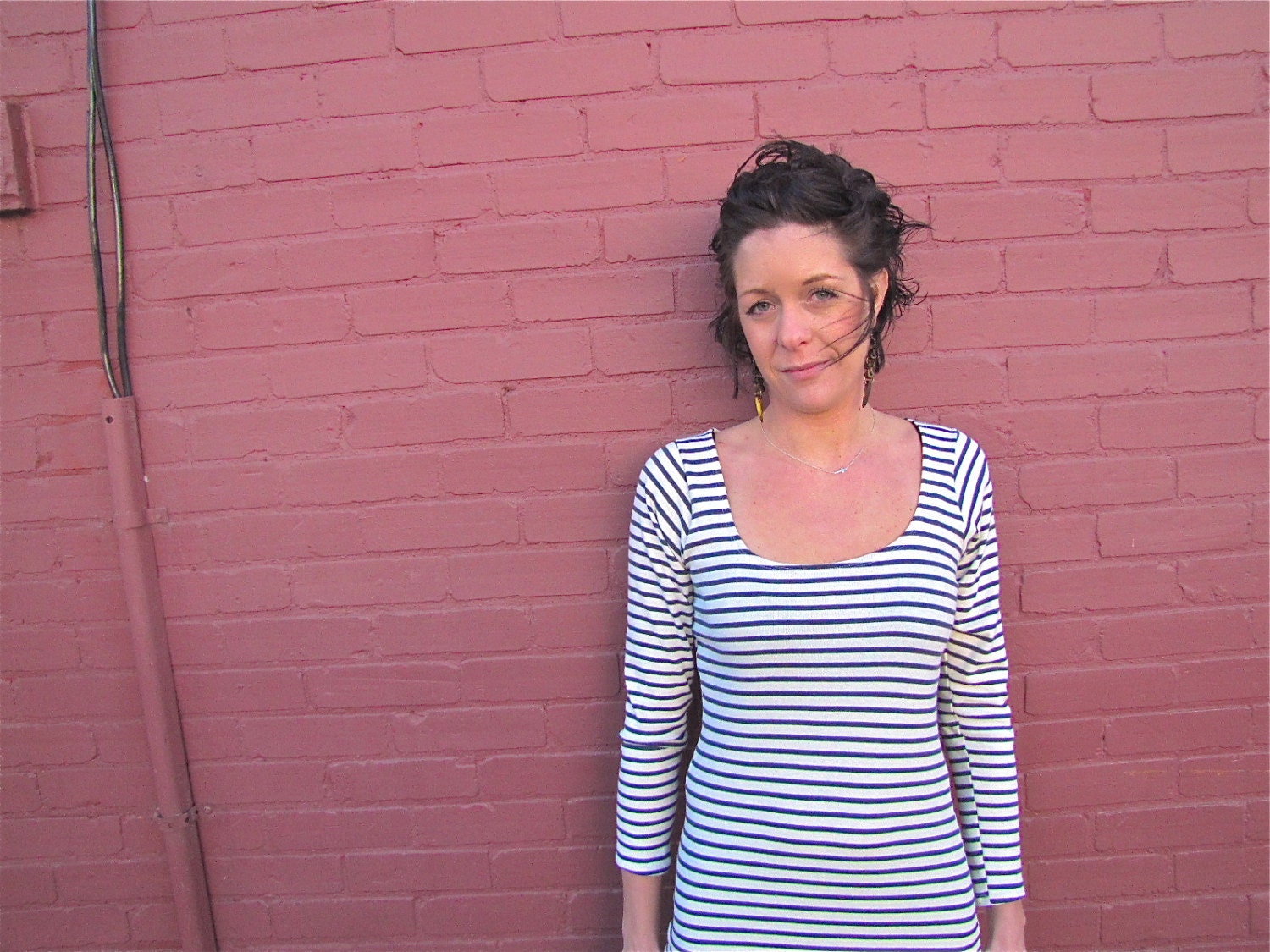 LIMITED EDITION Organic Cotton Striped Scoop Dress