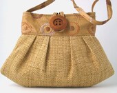 vegan purse ,handbag, small and sexy bag, small tote, shoulder bag, made of faux leather with embroidery and italian tapestry