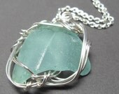 Aqua Maine Sea Glass Necklace