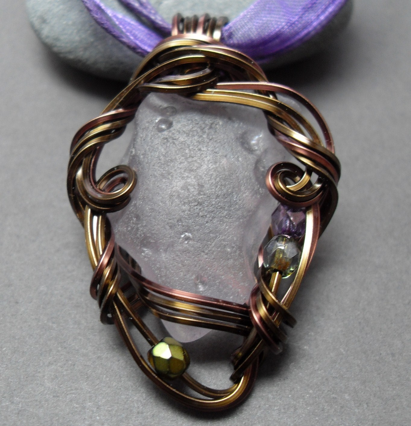Shadowsea Lavender Sea Glass Necklace